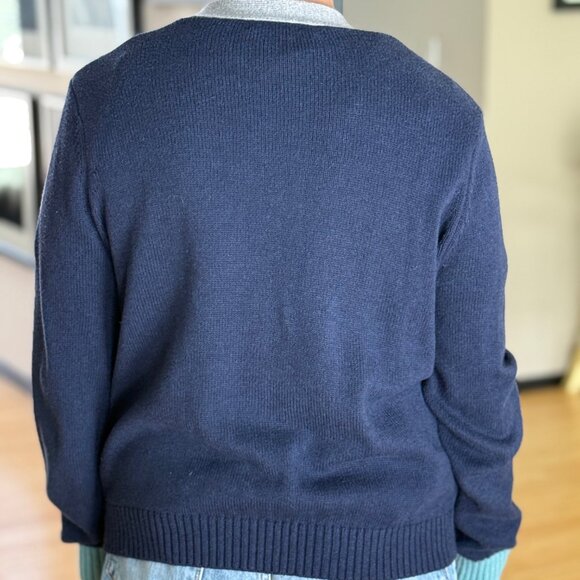 Womens color block cotton cardigan size L - Picture 2 of 3